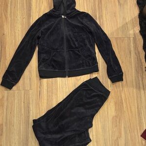 Old Navy Black Velour sweatsuit set